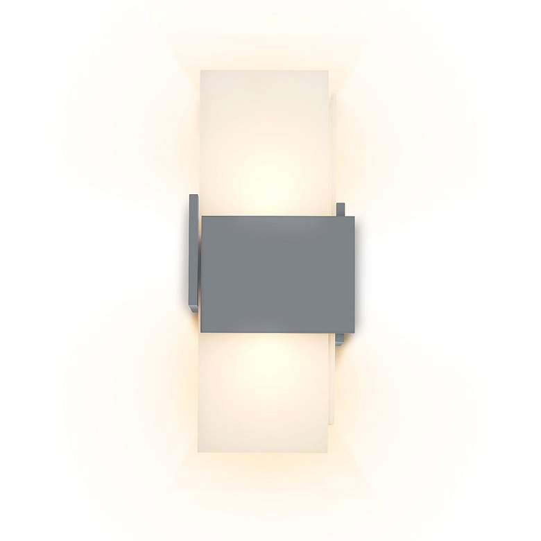 Image 1 Acuo 16.5" Matte Grey 2700K LED Outdoor Sconce