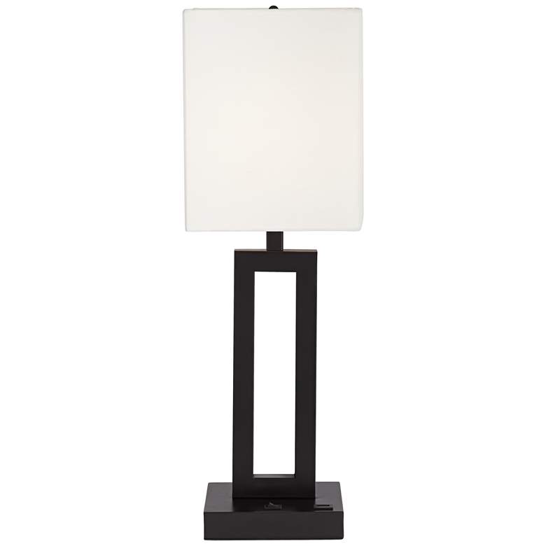 Acuous Dark Bronze Table Lamp with USB Port more views