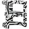 Ada Black and White Velvet Sculpture Accent Chair