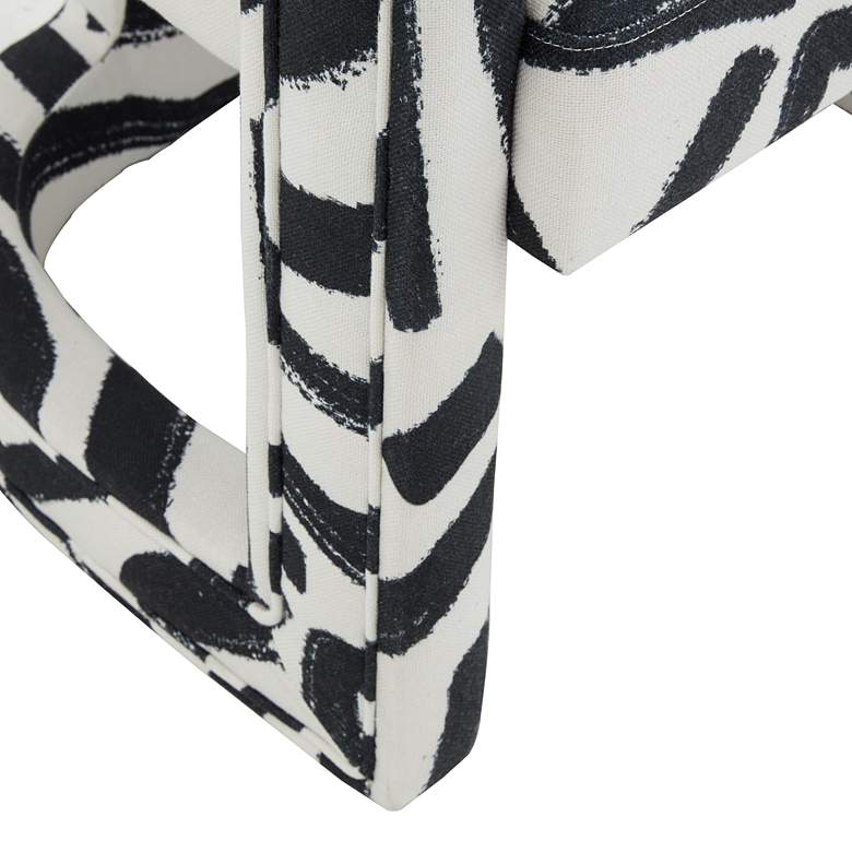 Image 6 Ada Black and White Velvet Sculpture Accent Chair more views