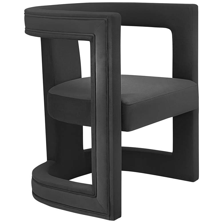 Image 3 Ada Black Velvet Accent Chair