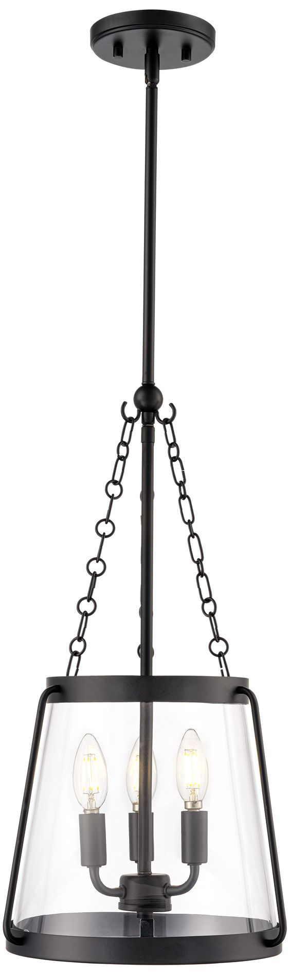 Image 3 Adabella 11.75" 3-Light Pendant in Matte Black more views