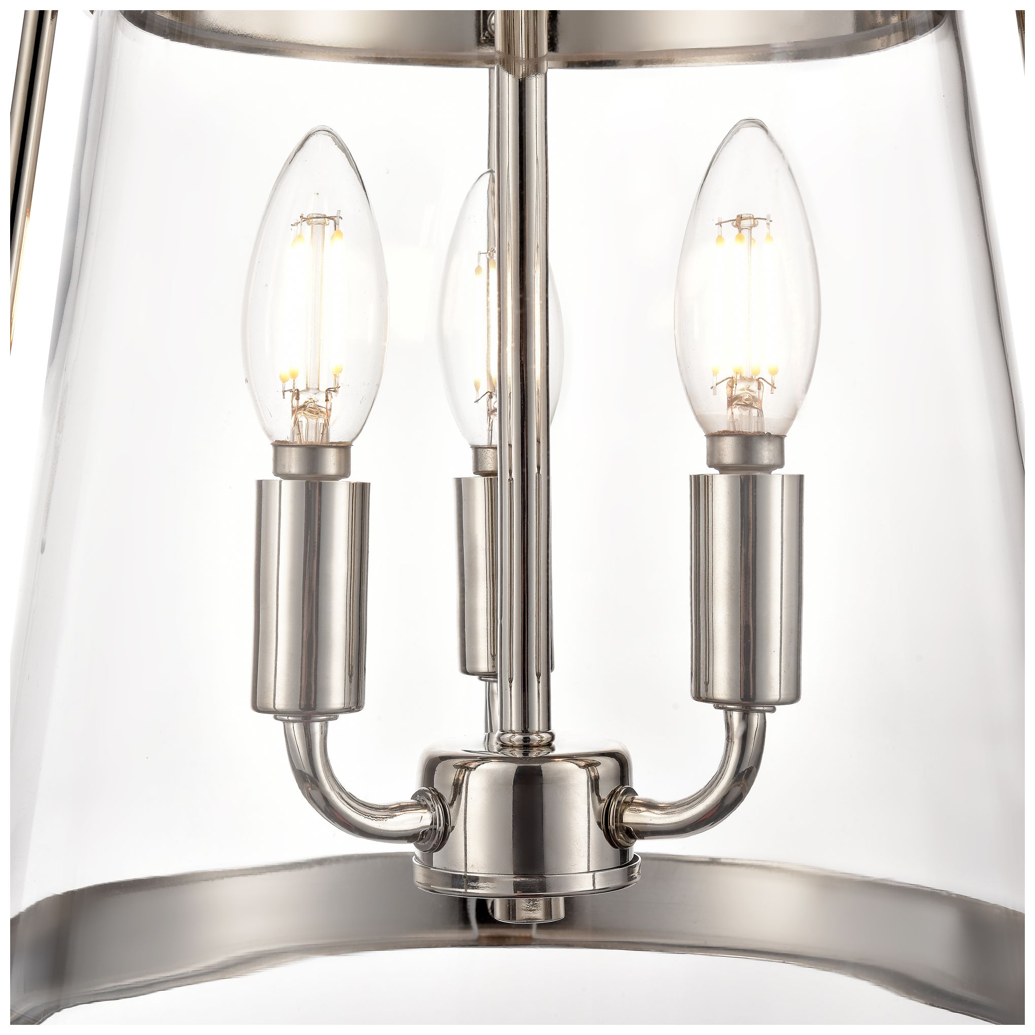 Image 4 Adabella 11.75" 3-Light Pendant in Polished Nickel more views