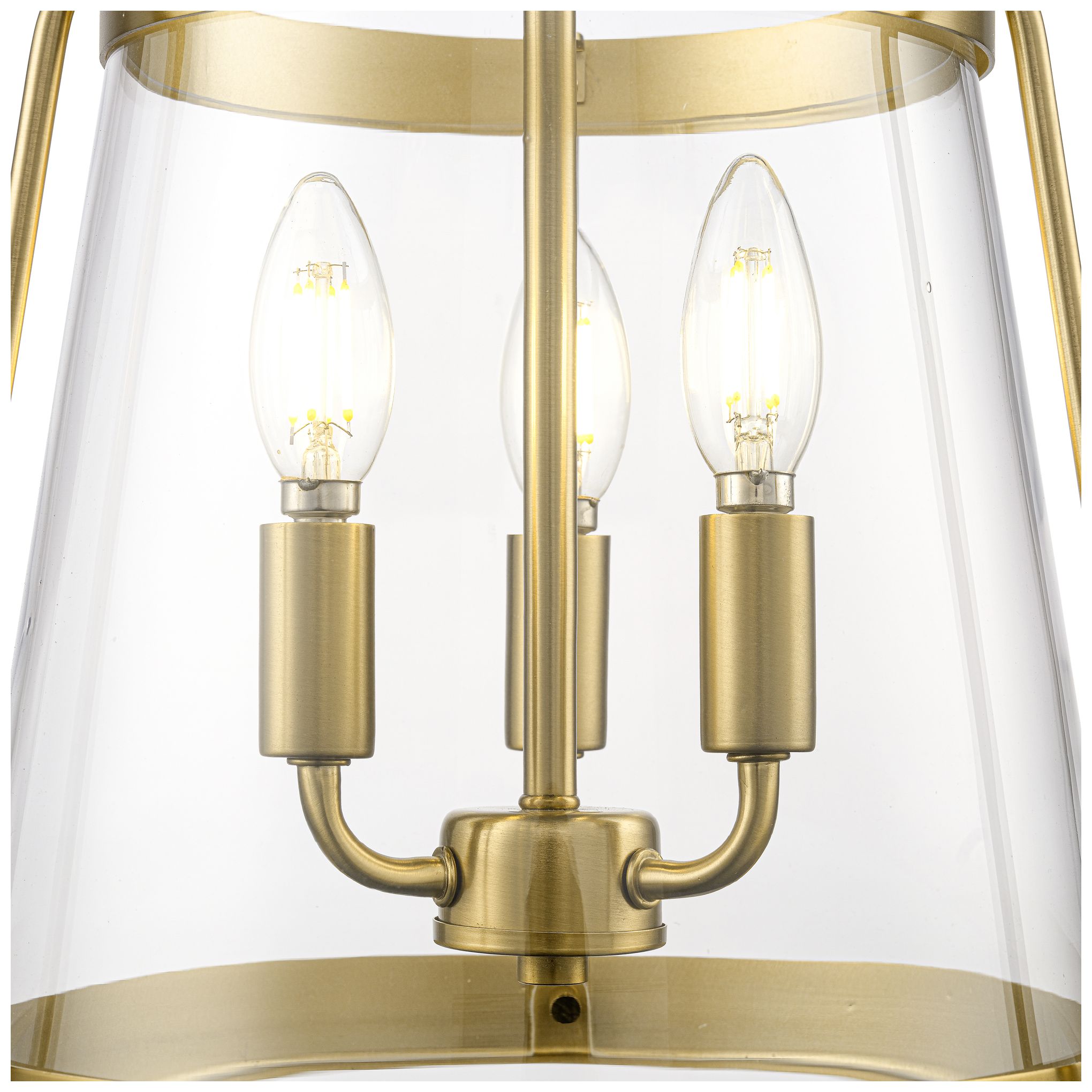 Image 4 Adabella 11.75" 3-Light Pendant in Vintage Brass more views