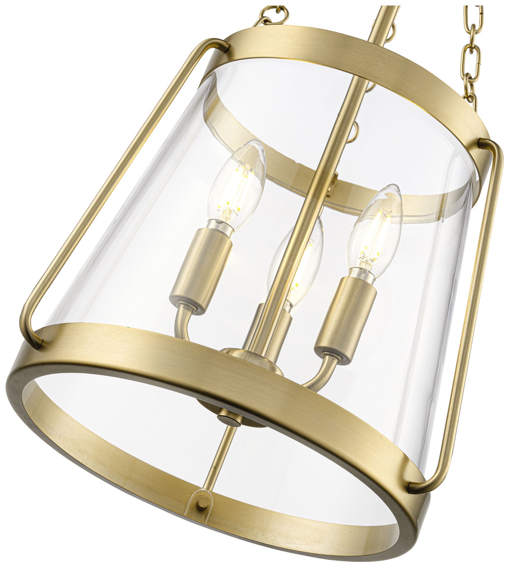 Image 6 Adabella 11.75" 3-Light Pendant in Vintage Brass more views