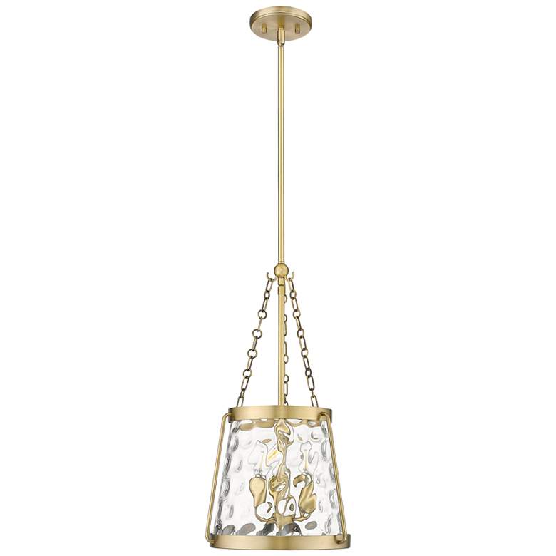 Image 1 Adabella 11 3/4" Wide Vintage Brass 3-Light Mini Pendant