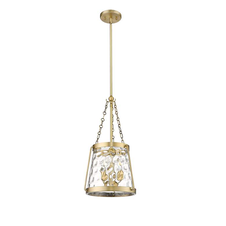 Image 3 Adabella 11 3/4" Wide Vintage Brass 3-Light Mini Pendant more views