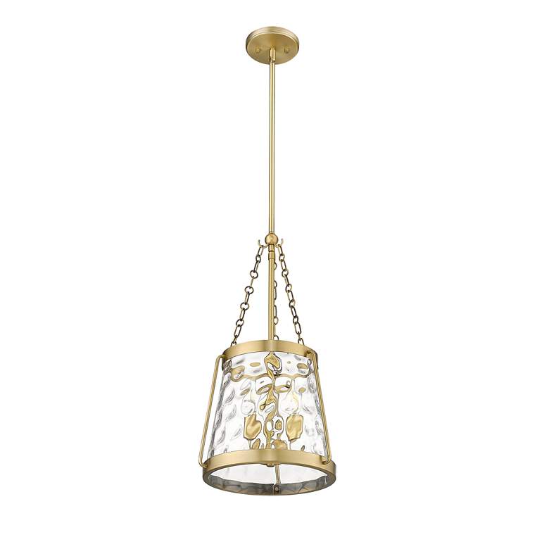 Image 4 Adabella 11 3/4" Wide Vintage Brass 3-Light Mini Pendant more views