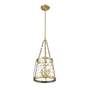 4_Adabella 11 3/4" Wide Vintage Brass 3-Light Mini Pendant more views