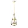 5_Adabella 11 3/4" Wide Vintage Brass 3-Light Mini Pendant more views