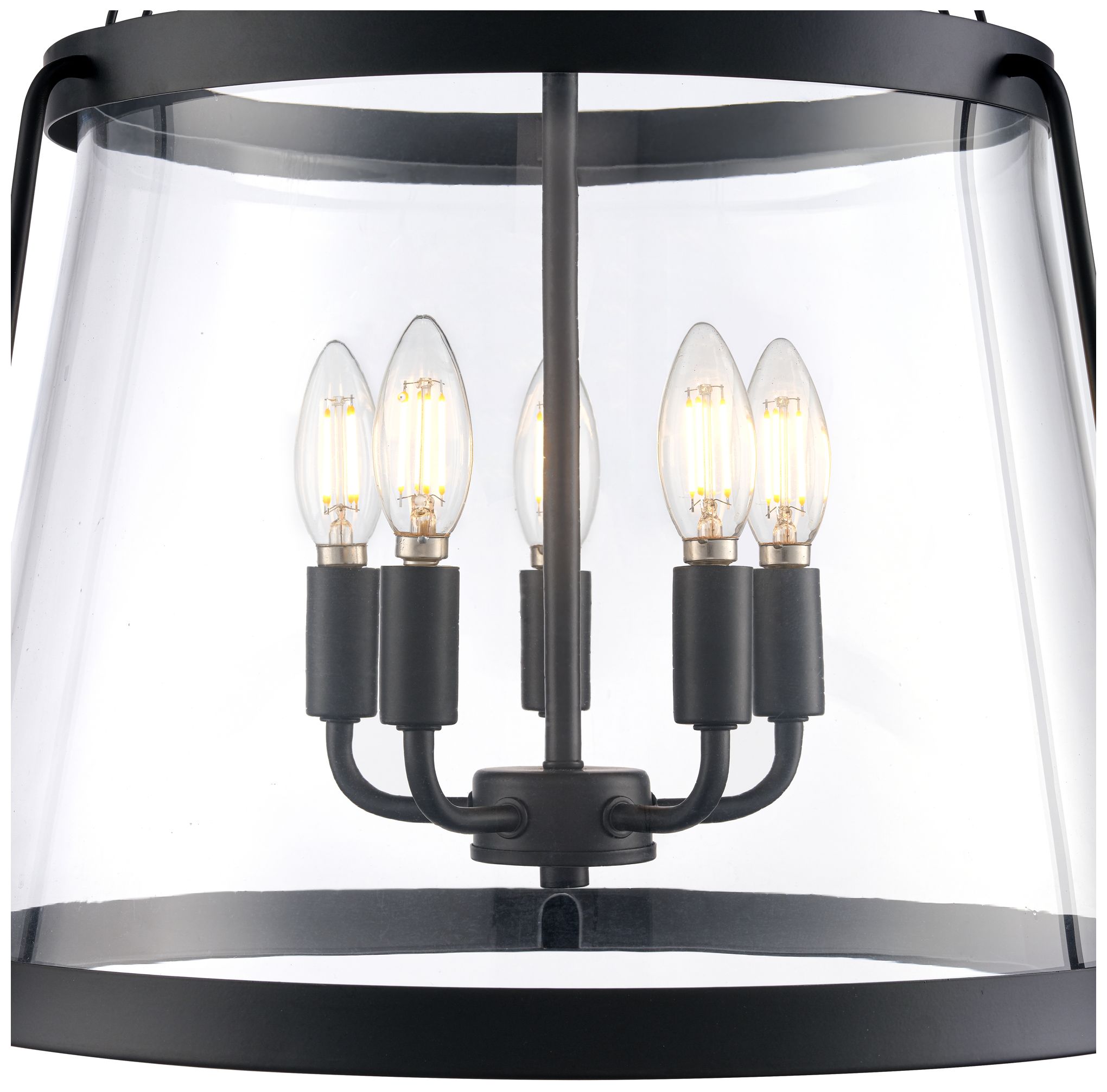 Image 4 Adabella 17.75" 5-Light Pendant in Matte Black more views