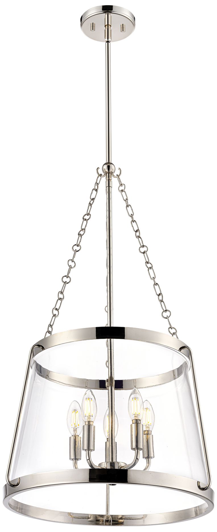 Adabella 17.75" 5-Light Pendant in Polished Nickel