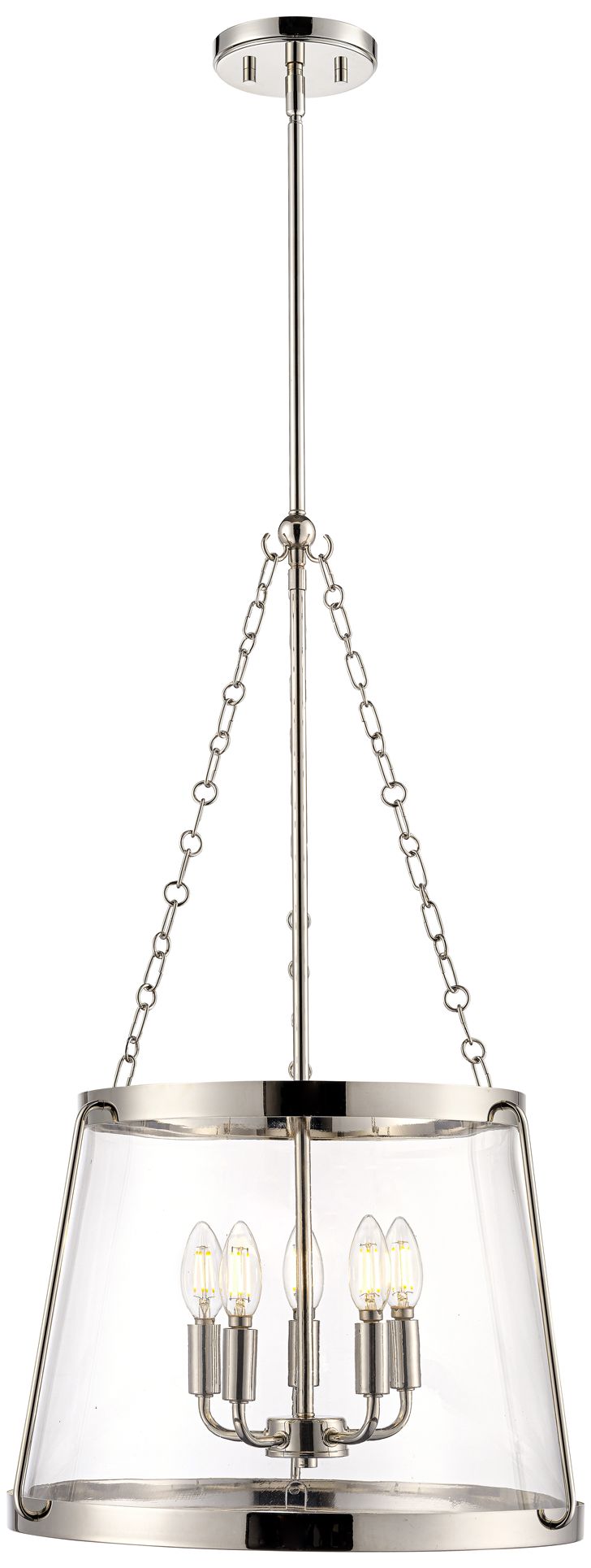 Image 3 Adabella 17.75" 5-Light Pendant in Polished Nickel more views