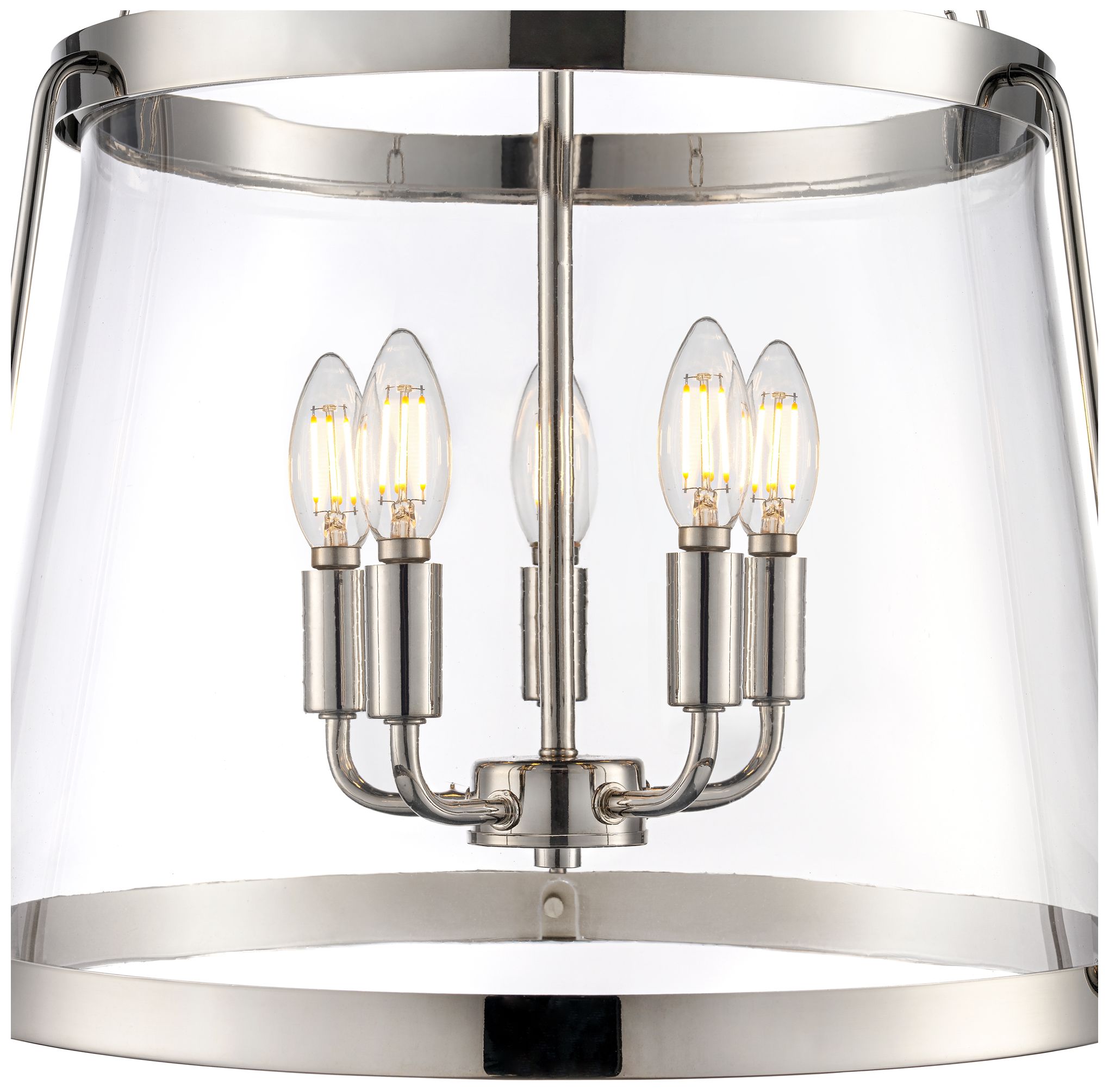 Image 4 Adabella 17.75" 5-Light Pendant in Polished Nickel more views