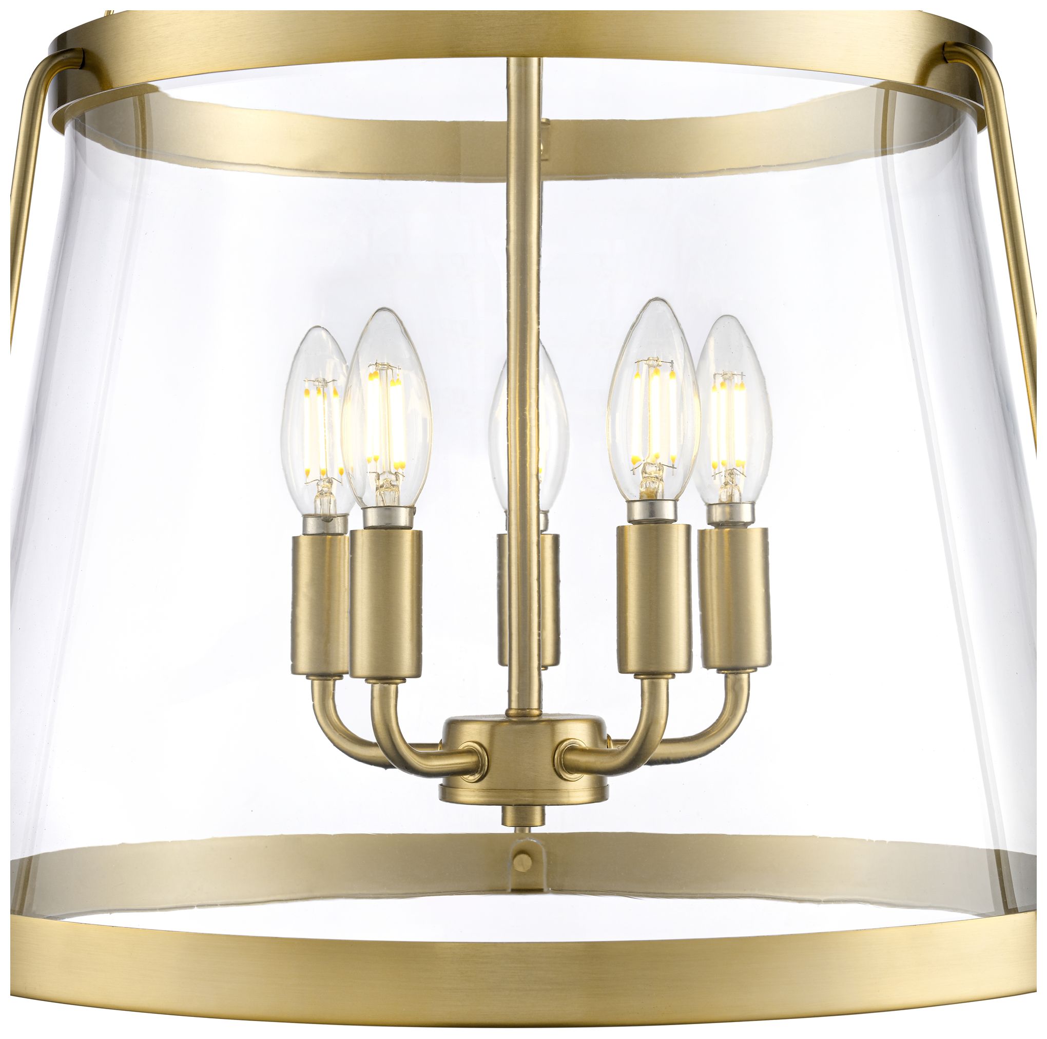 Image 4 Adabella 17.75" 5-Light Pendant in Vintage Brass more views