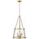 Adabella 18 1/4" Wide Vintage Brass 5-Light Pendant