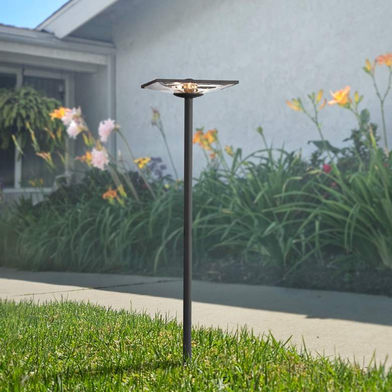 Image 1 Adachi 22" High Textured Black LED Low Voltage Outdoor Path Light