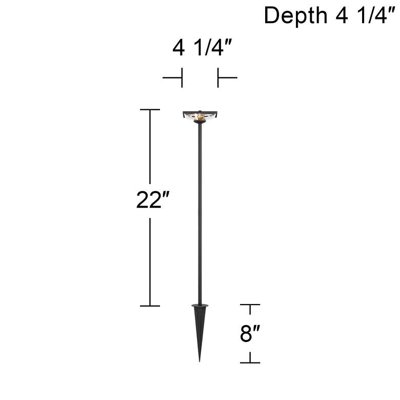 Image 7 Adachi 22" High Textured Black LED Low Voltage Outdoor Path Light more views