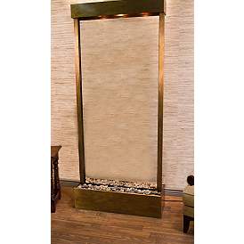 Image1 of Adaglo Tranquil River 90" Glass and Copper Wall Fountain with Light