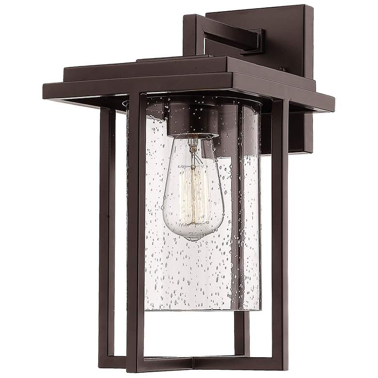 Image 2 Adair 1-Light Outdoor Wall Sconce in Powder Coated Bronze more views
