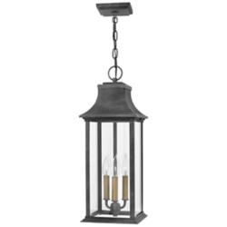 Adair 23" High Aged Zinc Outdoor Hanging Light