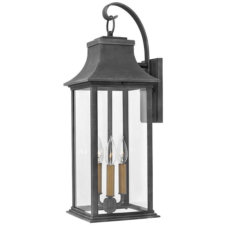 Image 1 Adair 24 1/2 inch High Aged Zinc Outdoor Wall Light