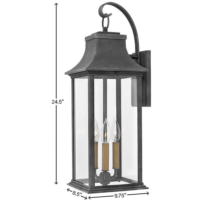 Image 5 Adair 24 1/2" High Aged Zinc Outdoor Wall Light more views