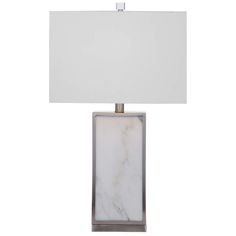 Image 1 Adair 26" Modern Styled White Table Lamp