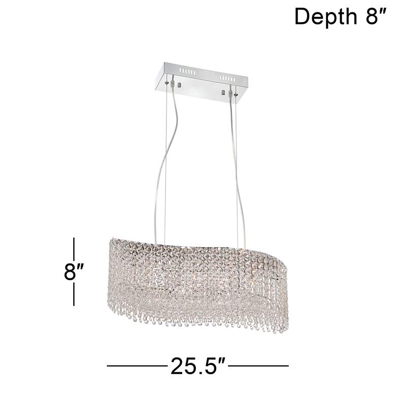 Adali Curve 25 1/2&quot; Wide Clear Crystal Pendant Chandelier more views