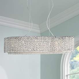 Image1 of Adali Curve 32" Wide Clear Crystal Linear Chandelier