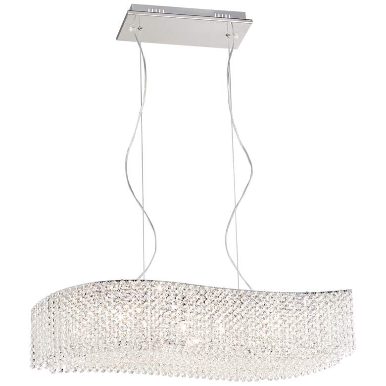 Image 5 Adali Curve 32 inch Wide Clear Crystal Linear Chandelier more views