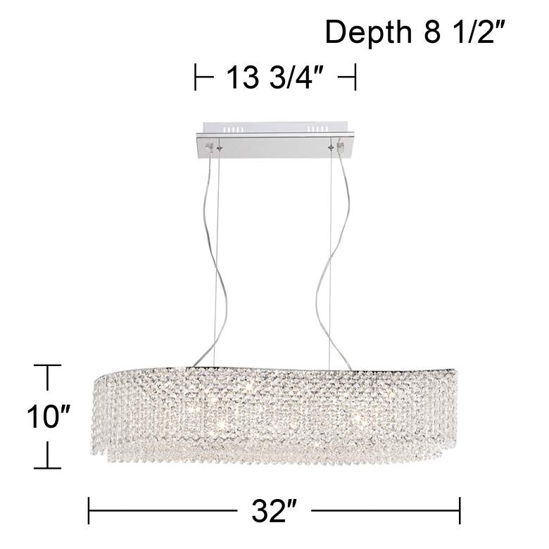 Image 7 Adali Curve 32" Wide Clear Crystal Linear Chandelier more views