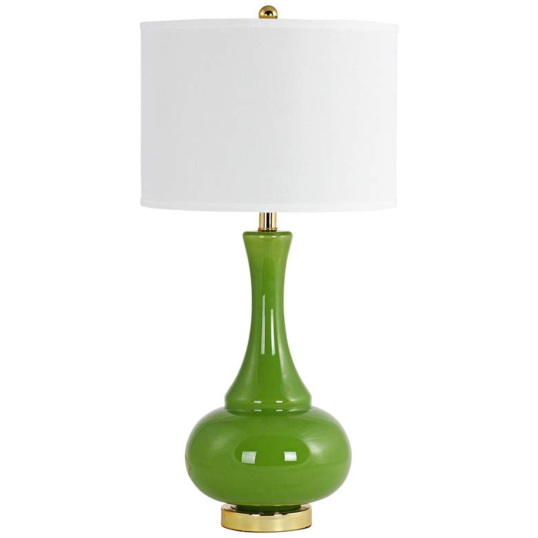 Image 1 Adaliz Avocado Green Glass Vase Table Lamp