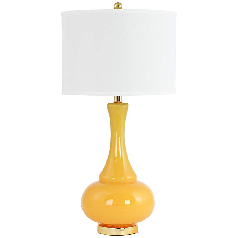 Image 1 Adaliz Bold Yellow Glass Vase Table Lamp