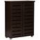 Adalwin 30" Wide Dark Brown Wood 2-Door Shoe Storage Cabinet