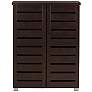 3_Adalwin 30" Wide Dark Brown Wood 2-Door Shoe Storage Cabinet more views