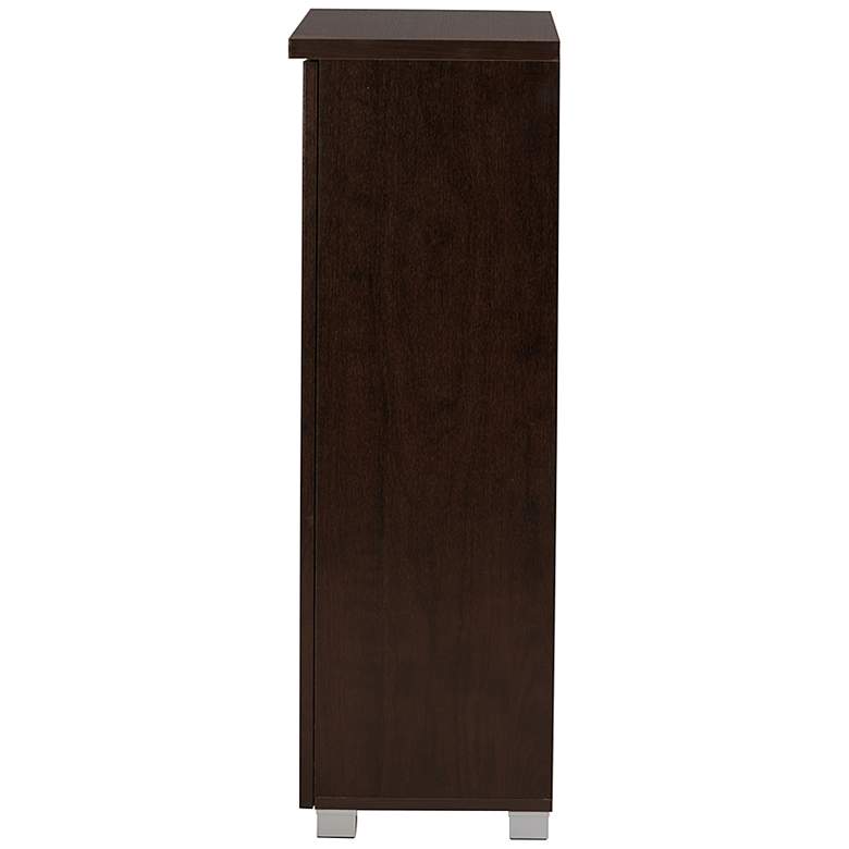 Image 5 Adalwin 30" Wide Dark Brown Wood 2-Door Shoe Storage Cabinet more views