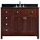 Adam 42" Wide Dark Cherry 2-Door Single Sink Vanity
