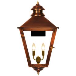 Adam Street 23" Tall Copper Electric Wall Mount Outdoor Lantern Sconce
