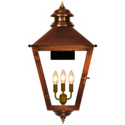 Adam Street 29" Tall Copper Electric Wall Mount Outdoor Lantern Sconce