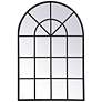 2_Adames Black 31 1/2" x 47 1/4" Windowpane Wall Mirror