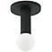 Adams 4.75" Wide Matte Black Flush Mount