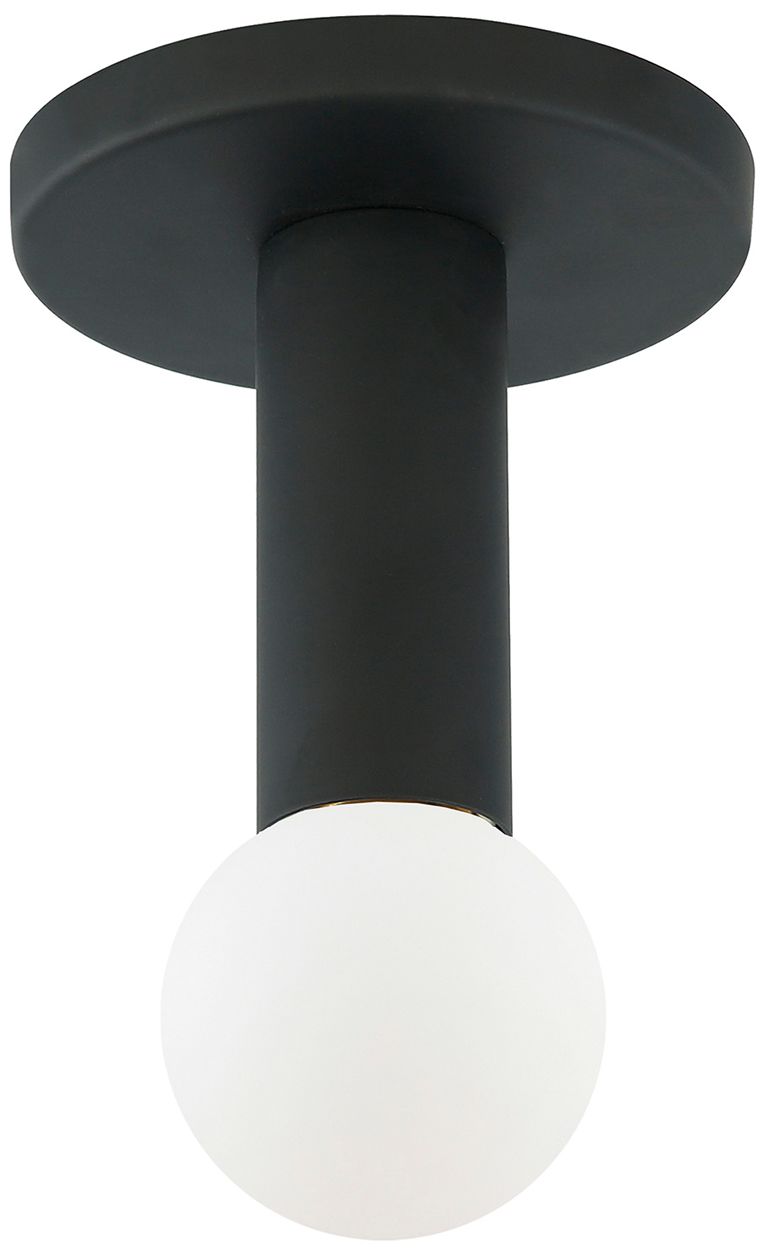 Image 2 Adams 4.75" Wide Matte Black Flush Mount