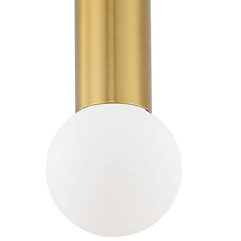 Image 2 Adams 4 3/4" Wide Aged Brass Ceiling Light more views