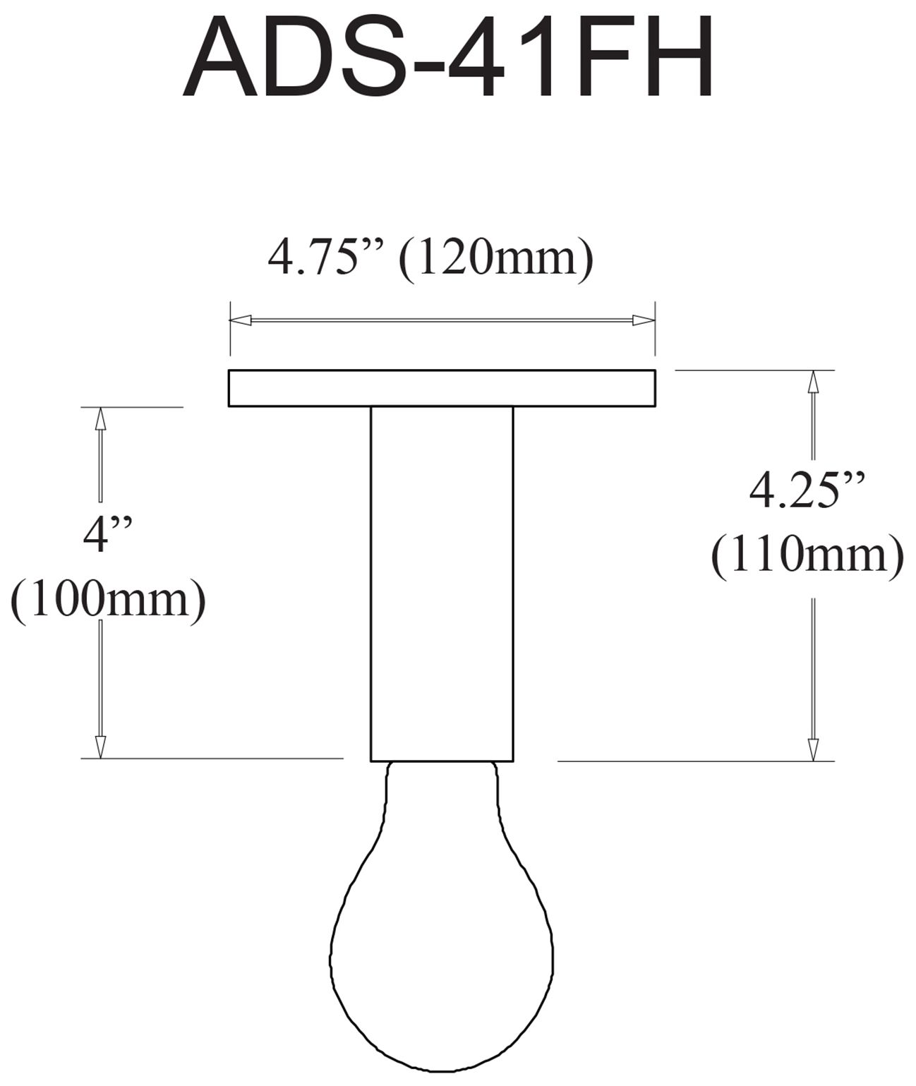 Image 5 Adams 4 3/4" Wide Aged Brass Ceiling Light more views