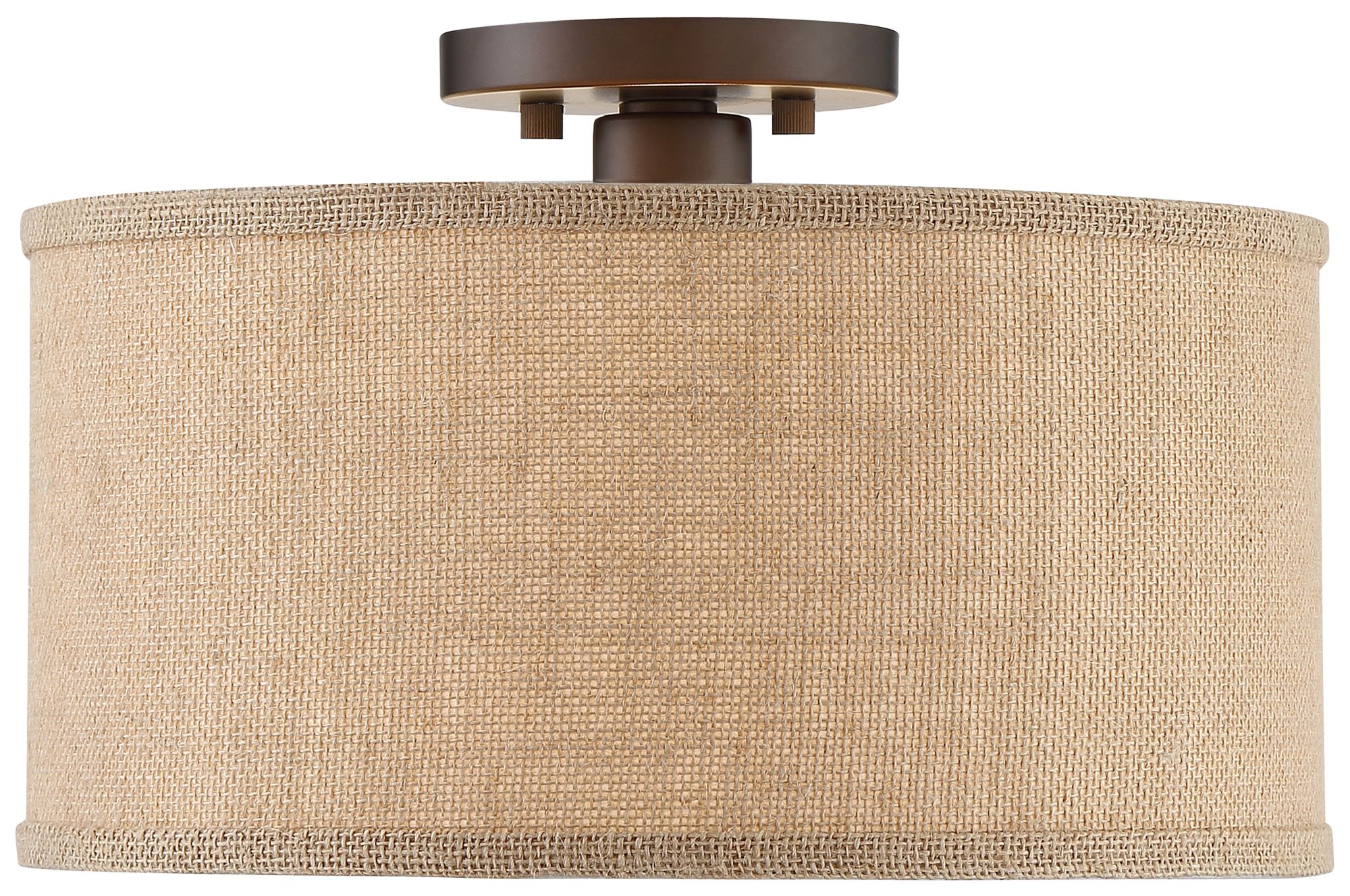 burlap flush mount ceiling light