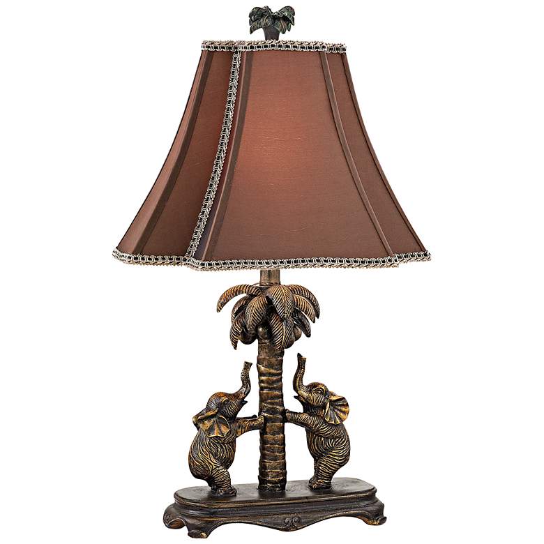 Image 2 Adamslane Elephant Bronze Table Lamp