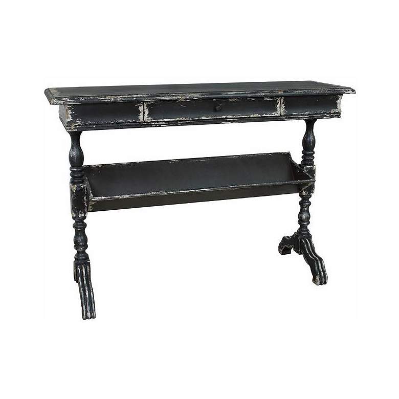 Image 1 Adamson Deep Gray Distressed Console Table