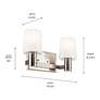 5_Adani 14.5 Inch 2 Light Vanity in Brushed Nickel more views