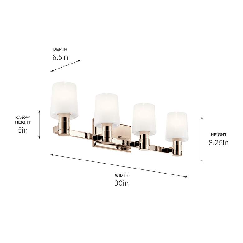 Image 5 Adani 30" Wide Polished Nickel 4-Light Vanity Bath Light more views